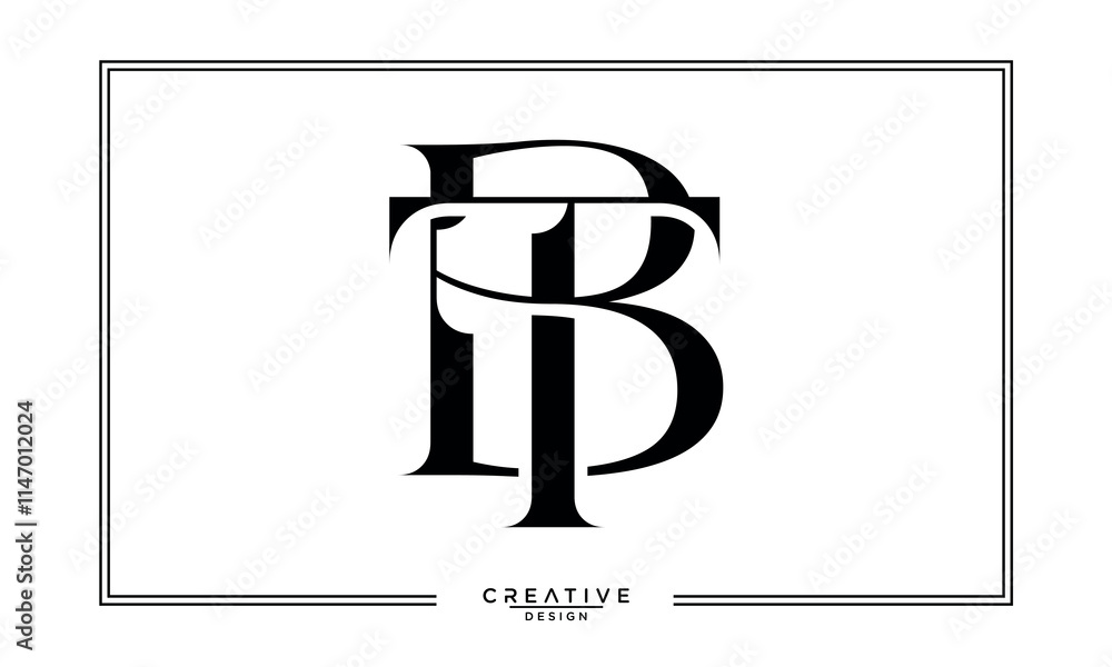 BT, TB, B, T, Abstract Letters Logo Monogram BT, TB, B, T, Abstract Letters Logo Monogram