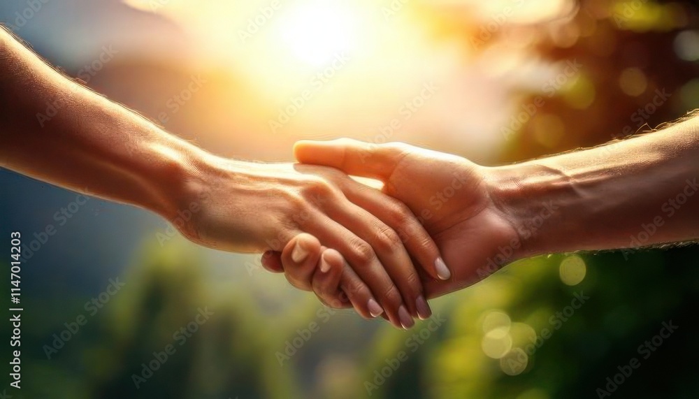 Two hands gently holding each other against a soft, blurred background, symbolizing comfort and connection Two hands gently holding each other against a soft, blurred background, symbolizing comfort and connection