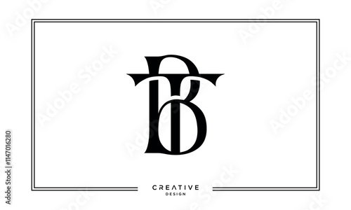 BT, TB, B, T, Abstract Letters Logo Monogram