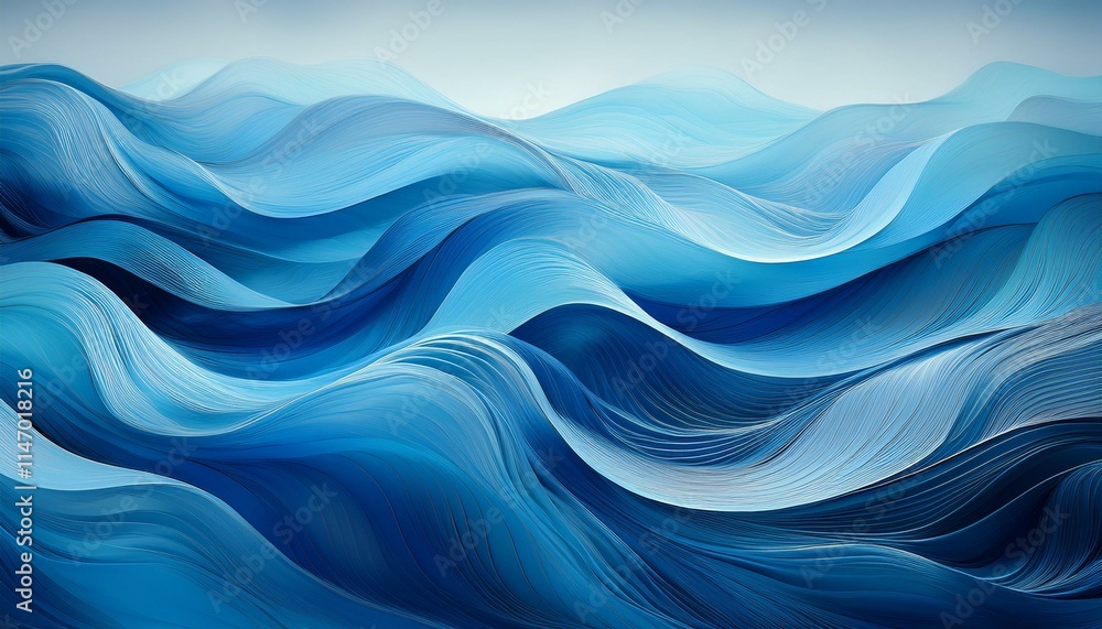 Obraz premium abstract blue wave background