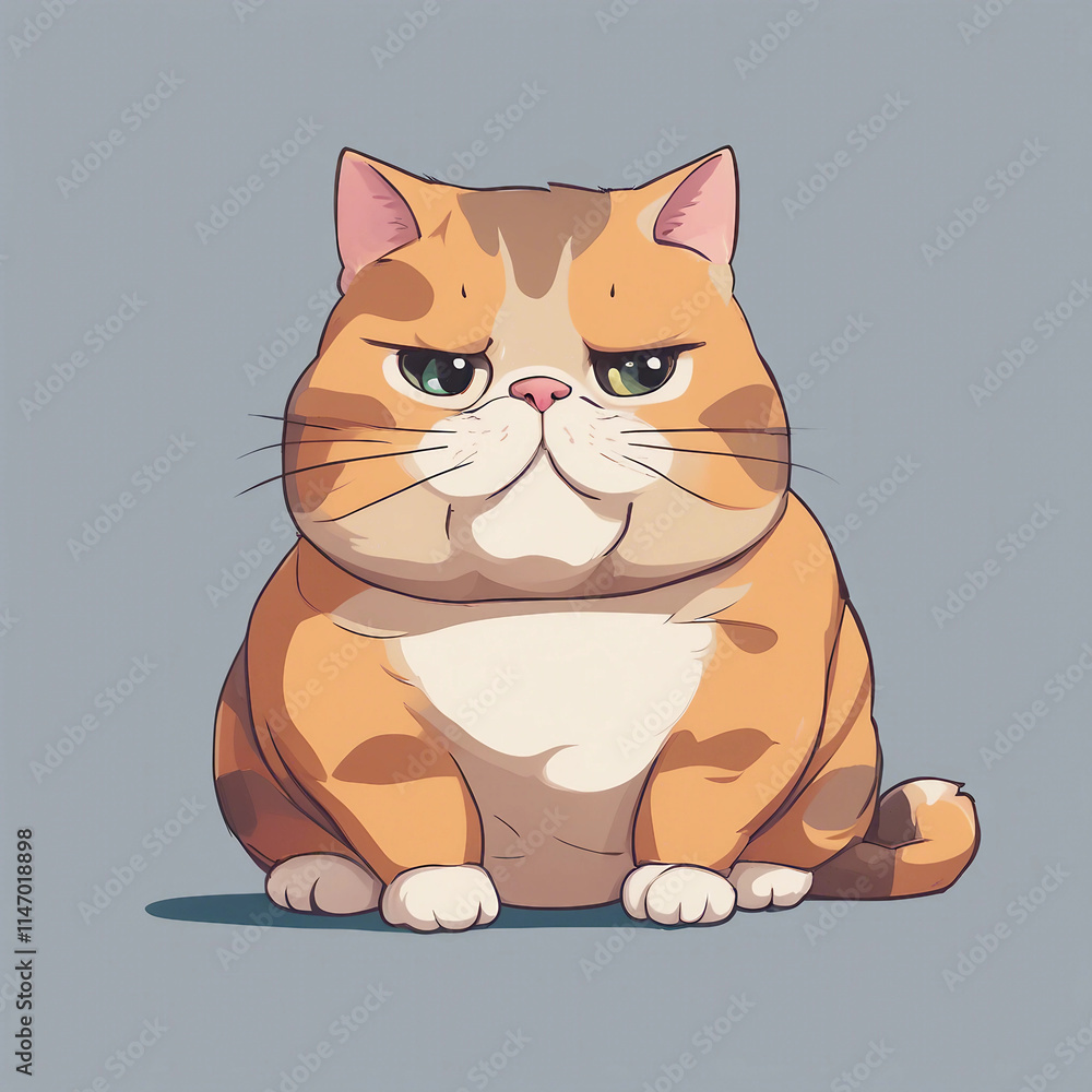 Obraz premium cute fat cat