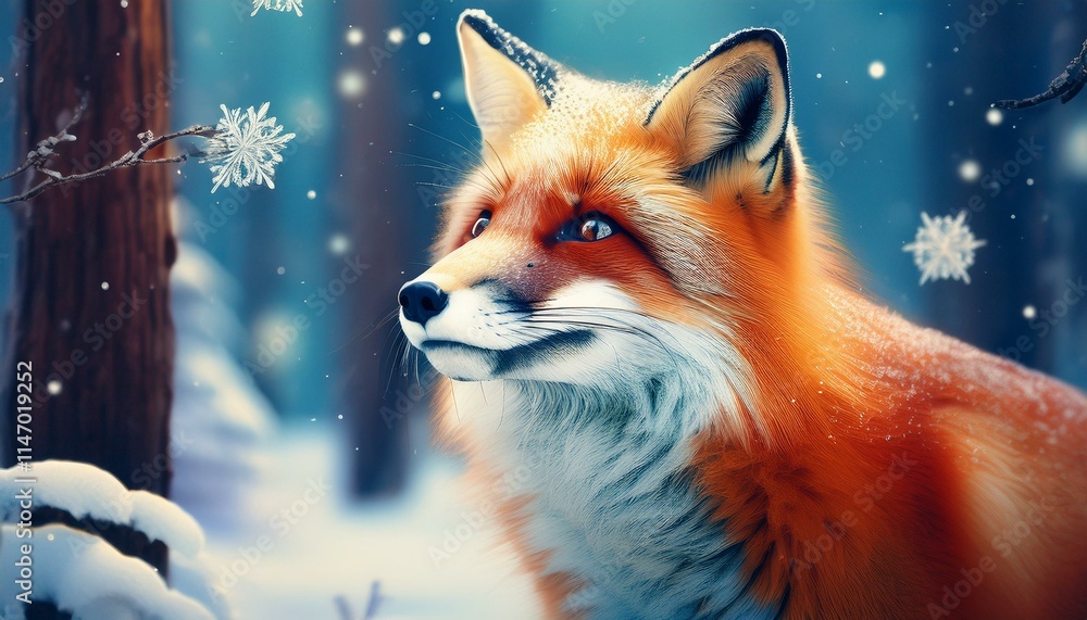 Fototapeta premium red fox vulpes