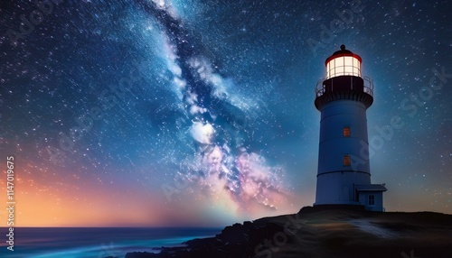 lighthouse in the night