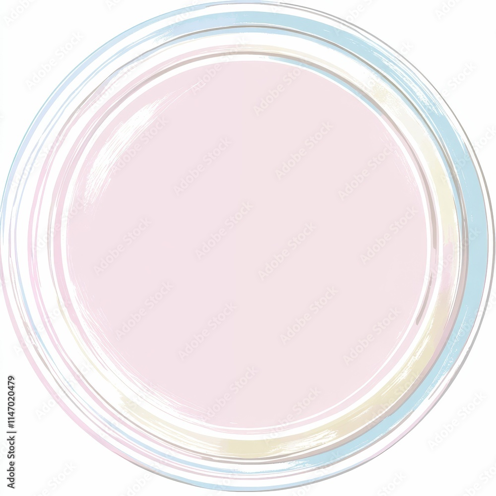 Pastel concentric circles, painted texture, blank center. Pastel concentric circles, painted texture, blank center.