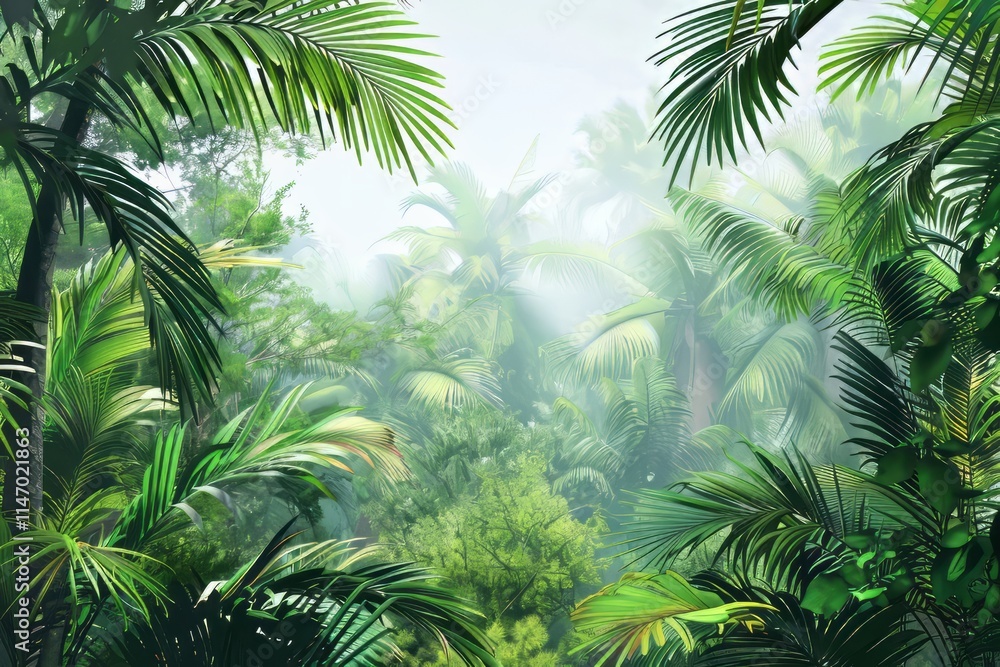 Tropical forest and clear sky. Tropical forest and clear sky.