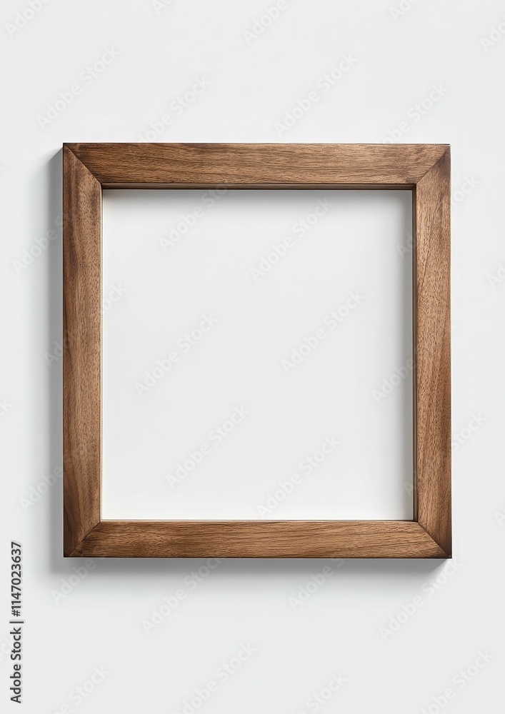 Empty rectangular wooden frame on white background. Empty rectangular wooden frame on white background.