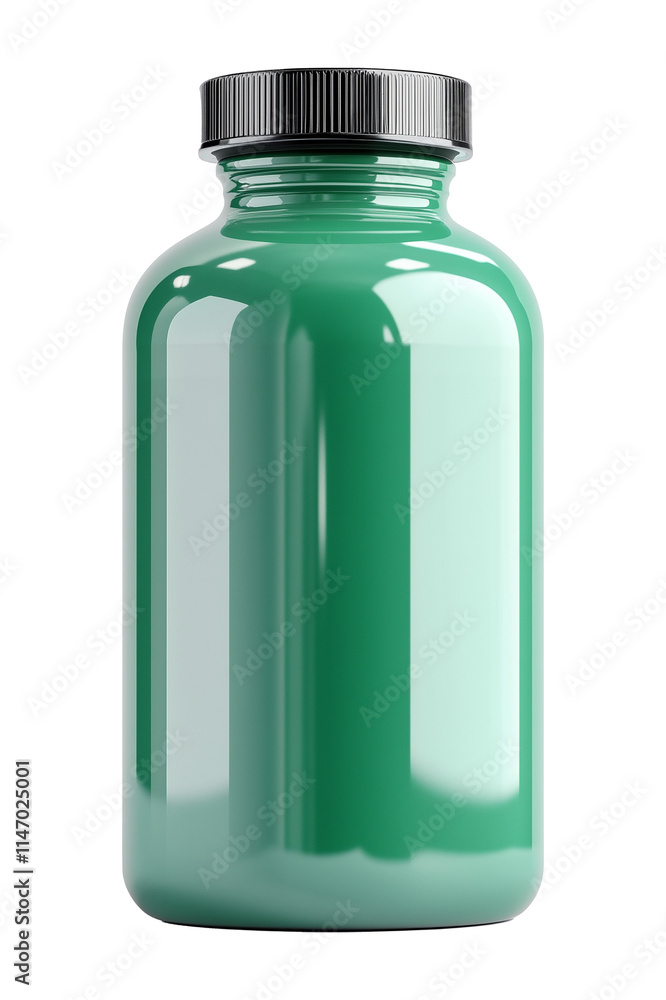 green plastic bottle with black screw cap, isolated on transparency background, showcasing clean and minimalistic design. Ideal for packaging concepts or product mockups green plastic bottle with black screw cap, isolated on transparency background, showcasing clean and minimalistic design. Ideal for packaging concepts or product mockups