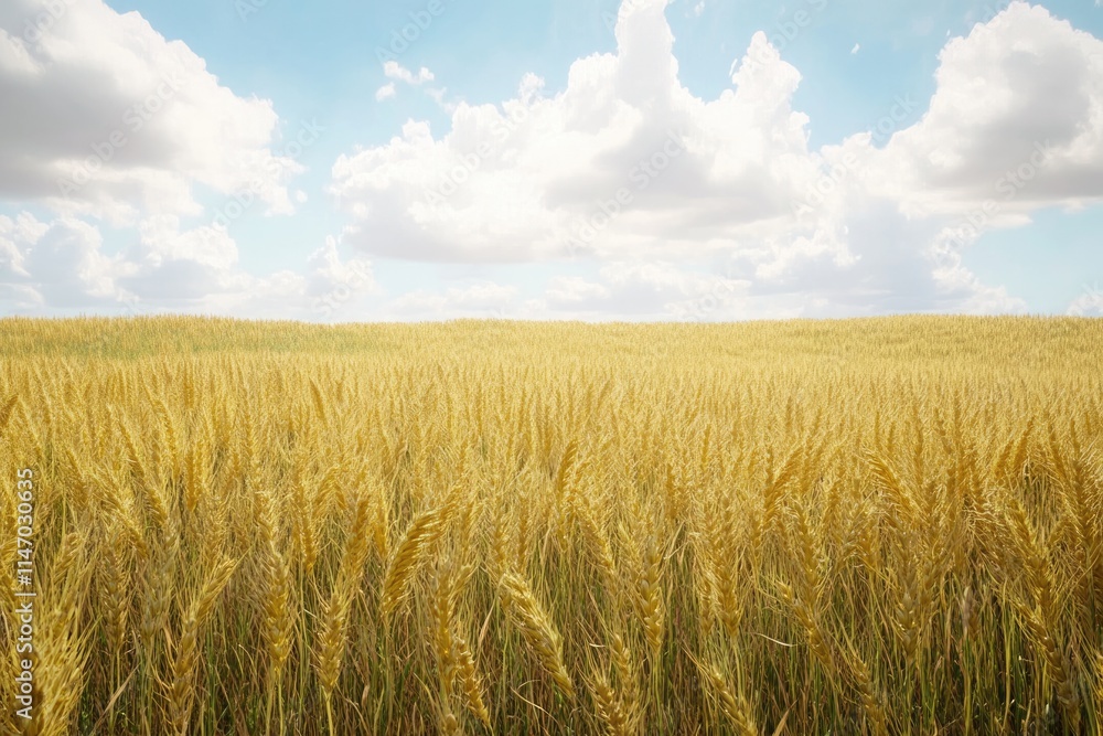 Wheat field over cloudy sky Wheat field over cloudy sky