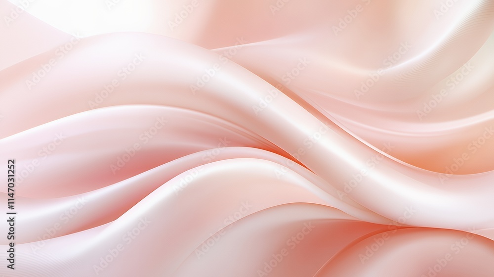 Fototapeta premium Abstract Pink and White Smooth Wave Pattern