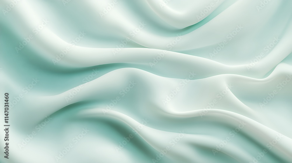 Obraz premium Abstract Draped Light Green Fabric Texture