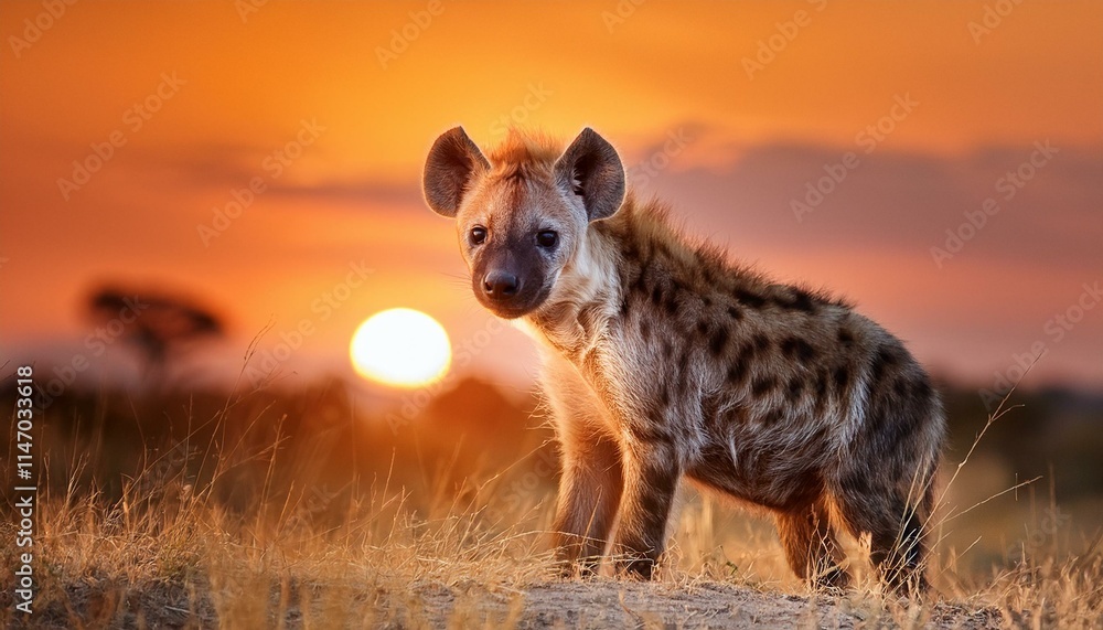 Fototapeta premium dog at sunset