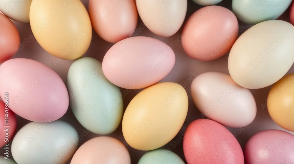 Pastel-Colored Easter Eggs Background Pastel-Colored Easter Eggs Background