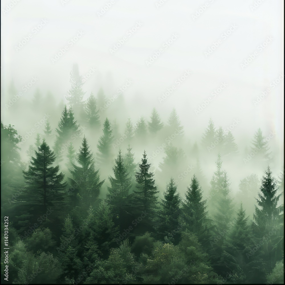 Minimalistic lines of lush forest. Minimalistic lines of lush forest.