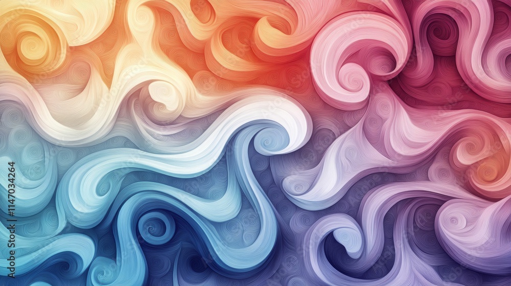 Abstract swirling pattern, pastel color gradient. Abstract swirling pattern, pastel color gradient.