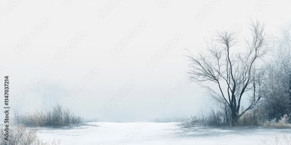 A tranquil winter scene featuring frost-covered trees and a misty atmosphere, evoking peace and serenity in nature's quiet embrace. A tranquil winter scene featuring frost-covered trees and a misty atmosphere, evoking peace and serenity in nature's quiet embrace.