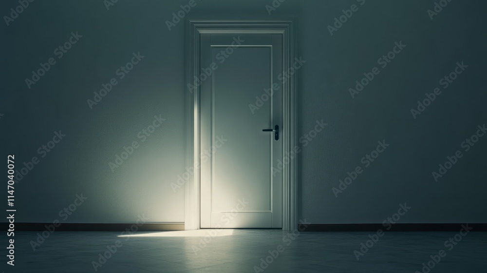 A closed door with dramatic lighting casting shadows in a dark room, creating a mysterious and intriguing atmosphere. A closed door with dramatic lighting casting shadows in a dark room, creating a mysterious and intriguing atmosphere.