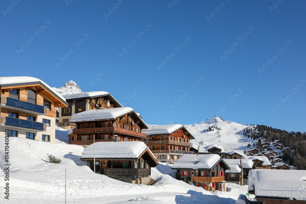 Bettmeralp is a charming mountain village located in the canton of Valais in Switzerland. Bettmeralp is a charming mountain village located in the canton of Valais in Switzerland.