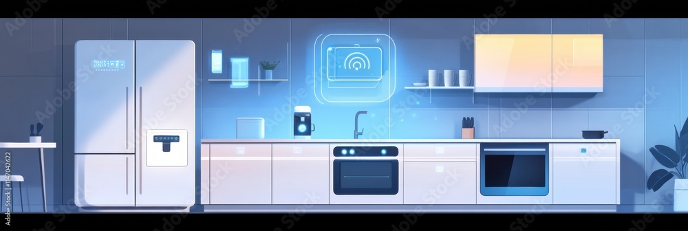 This sleek kitchen features smart appliances, streamlined design, and integrated technology for efficient and modern cooking. Generative AI This sleek kitchen features smart appliances, streamlined design, and integrated technology for efficient and modern cooking. Generative AI