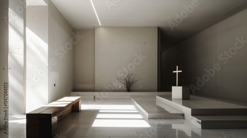 Contemporary minimalist design with subtle references to Christian beliefs photo