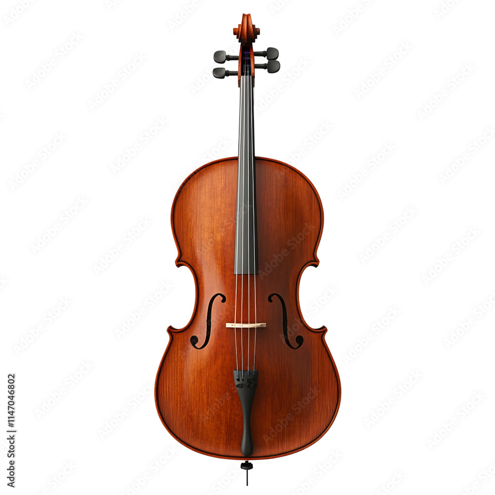 Fototapeta premium cello musical instrument stringed isolated on a white background
