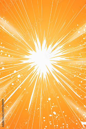 Background with fireworks explosion, comic book style