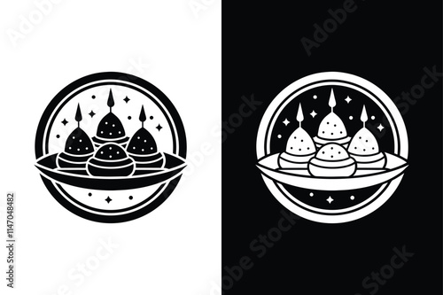 Tapas  icon vector on White Background ,Vector Art Illustration on white background.