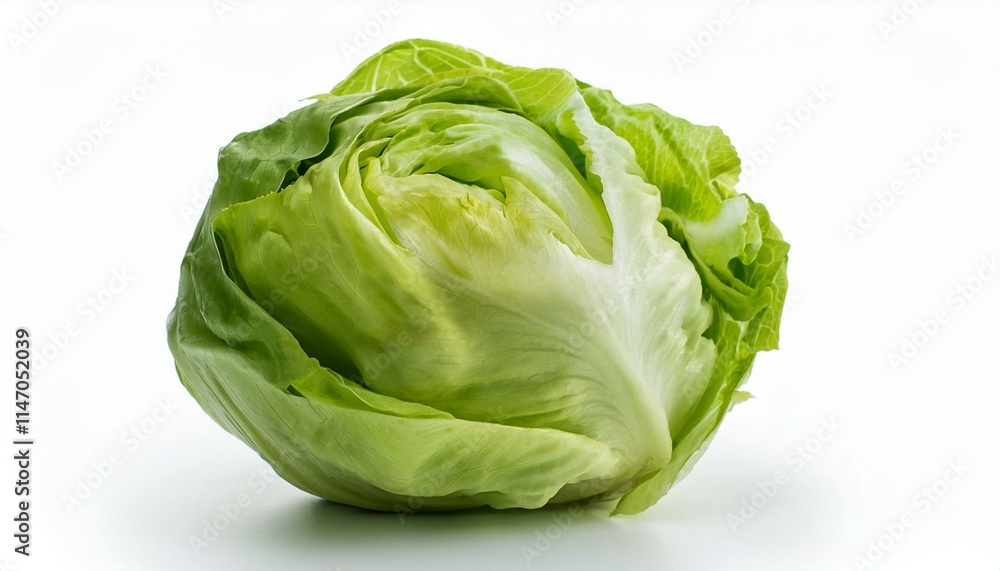 Fresh green butter lettuce head isolated on white background. Fresh green butter lettuce head isolated on white background.