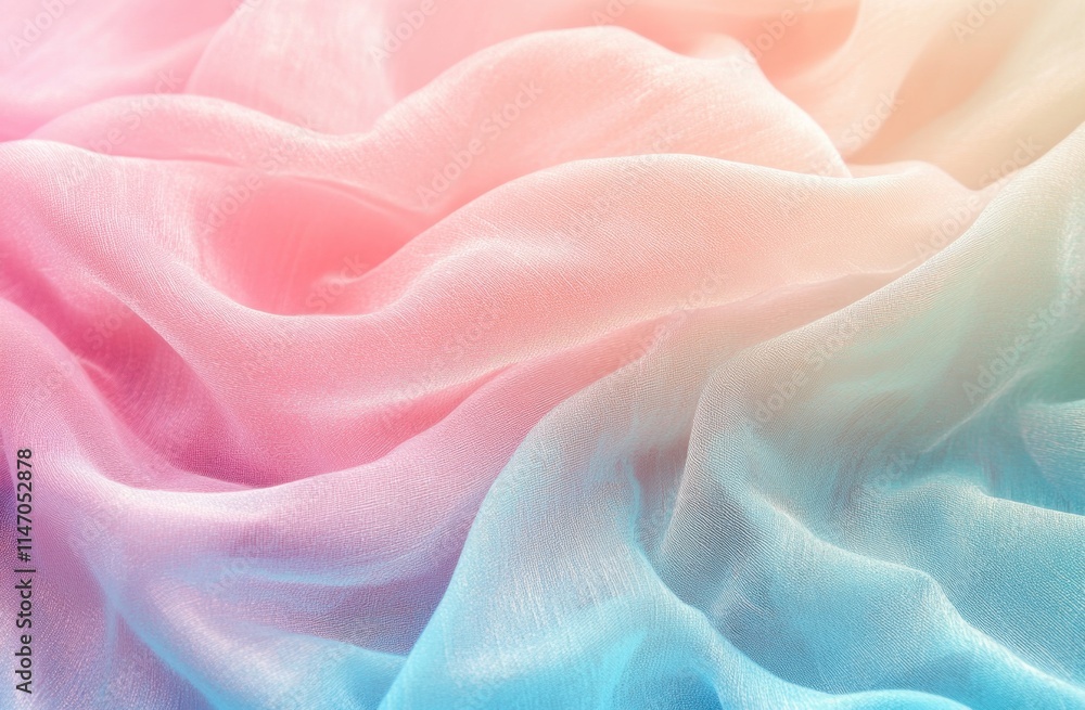 Obraz premium Abstract holographic rainbow gradient background, with pastel colors, soft focus, blurred, grainy, and hazy Generative AI