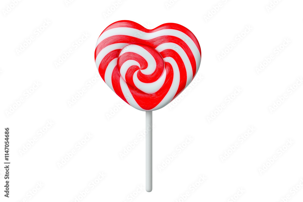 heart shaped lollipop isolated on white heart shaped lollipop isolated on white