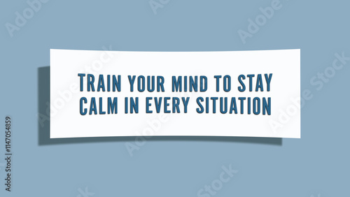 Foto Train your mind to stay calm in every situation