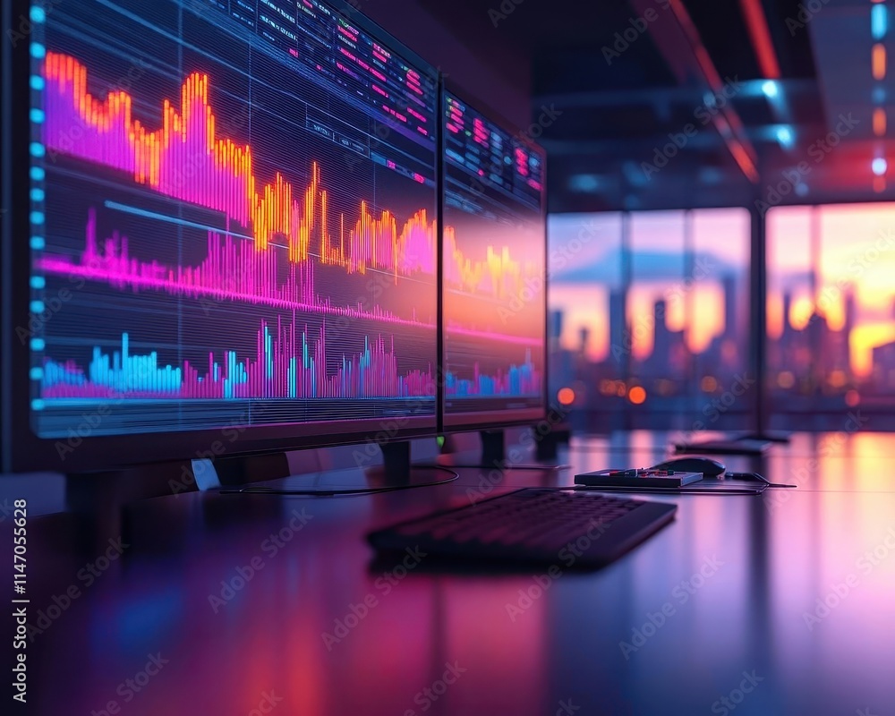 A bright boardroom where glowing metrics track the performance of a communityfocused social media campaign A bright boardroom where glowing metrics track the performance of a communityfocused social media campaign