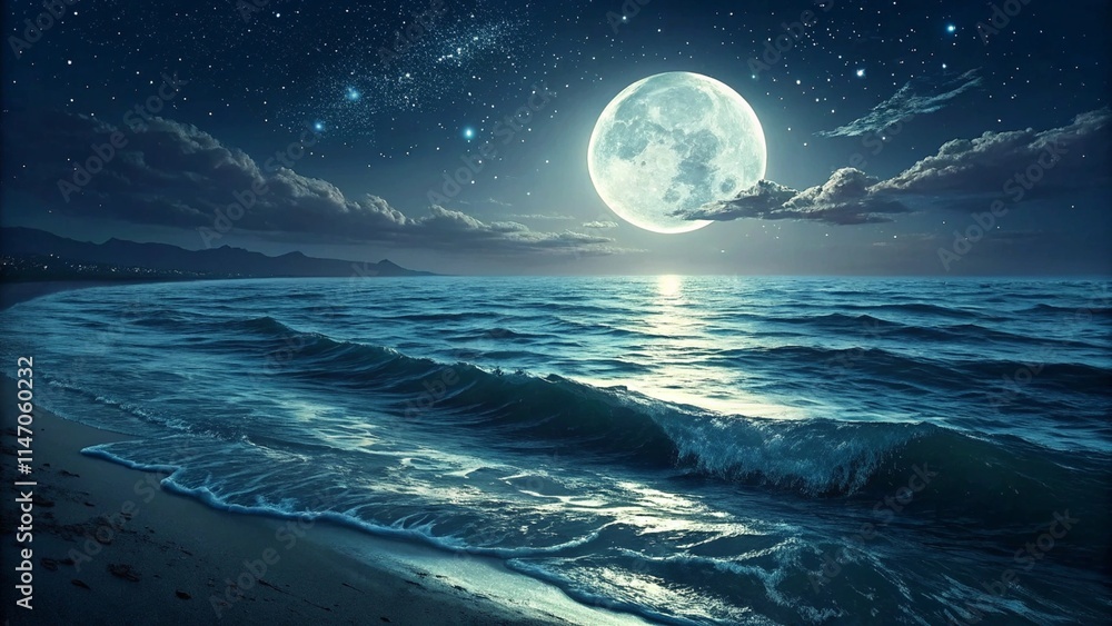 sea and full moon
sea and full moon