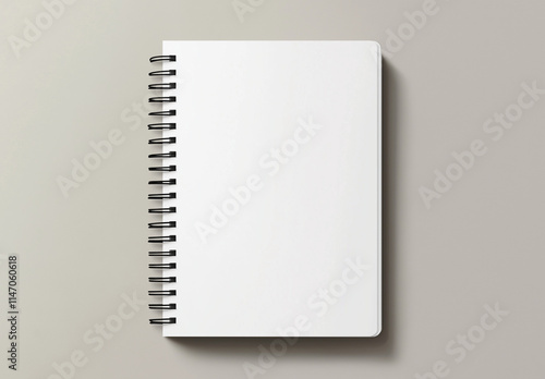 White spiral notebook mockup.
 photo