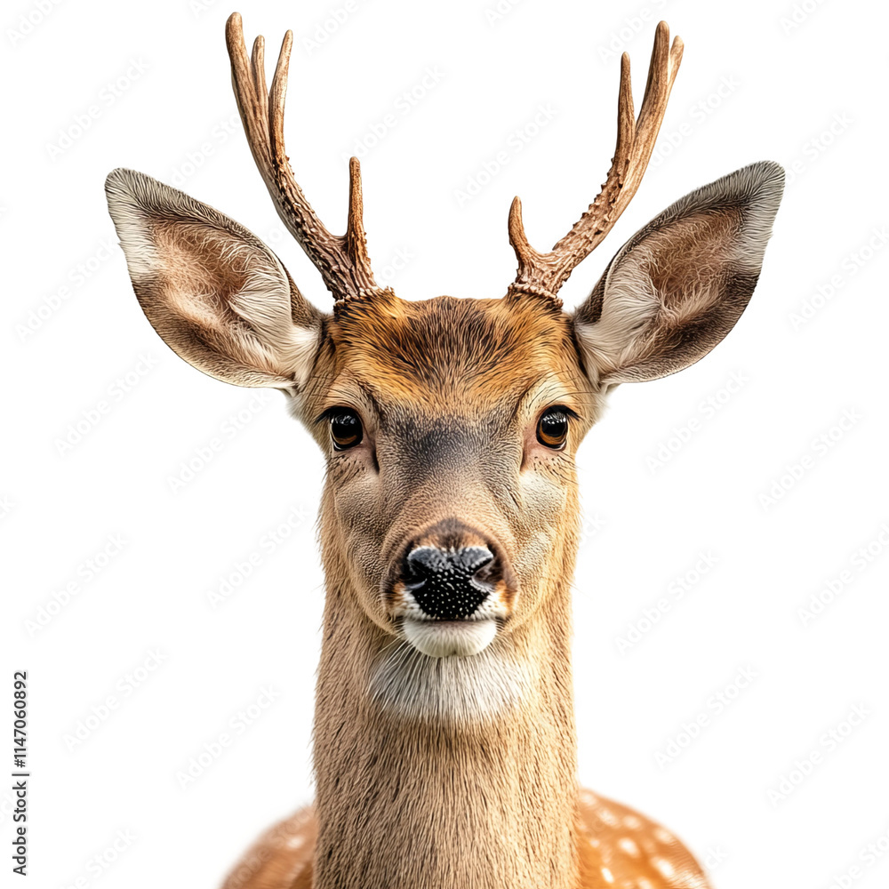 hyperrealistic photograph of a deer white background hyperrealistic photograph of a deer white background