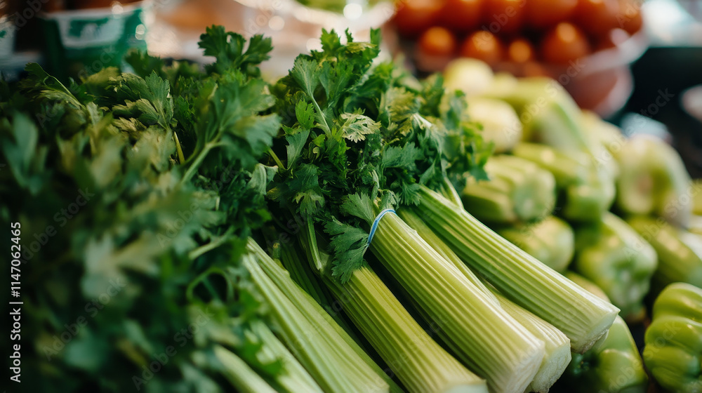 Celery is a crunchy, fibrous vegetable with a mild, slightly peppery flavor. Celery is a crunchy, fibrous vegetable with a mild, slightly peppery flavor.
