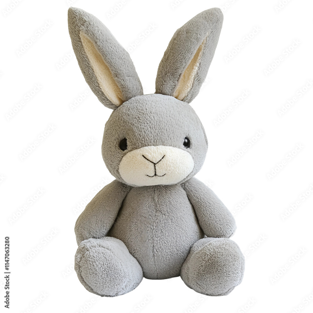 Obraz premium A plush toy bunny on a white background