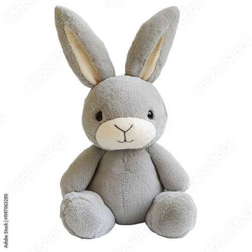 A plush toy bunny on a white background