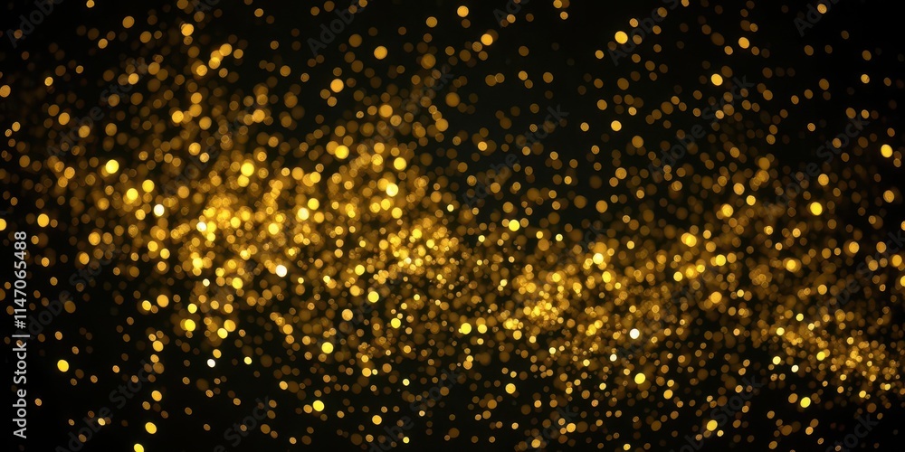 Scattered gold glitter particles shimmer on a dark background, creating a luxurious texture, dark,glitter, rich Scattered gold glitter particles shimmer on a dark background, creating a luxurious texture, dark,glitter, rich