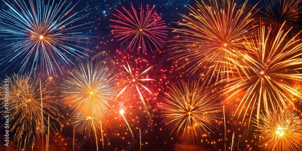 Vibrant Fireworks Celebration Vibrant Fireworks Celebration