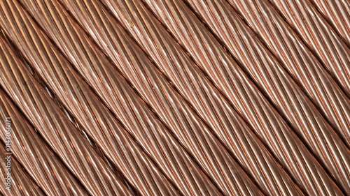 copper wires with visible details. background or texture photo