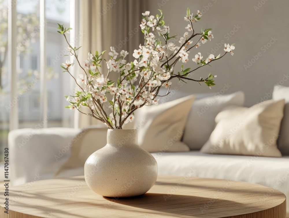 Fototapeta premium Serene Spring Morning - Clean and Modern Interior Decor