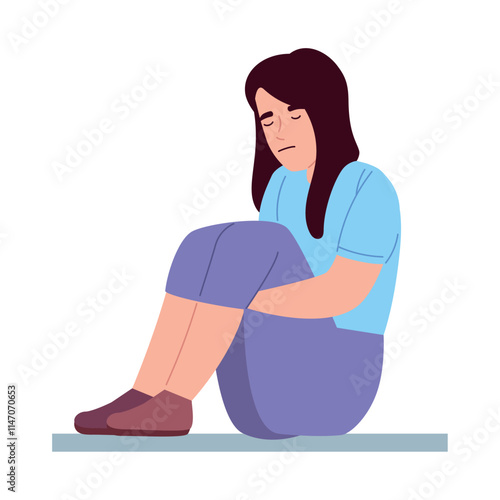 woman with depression disease