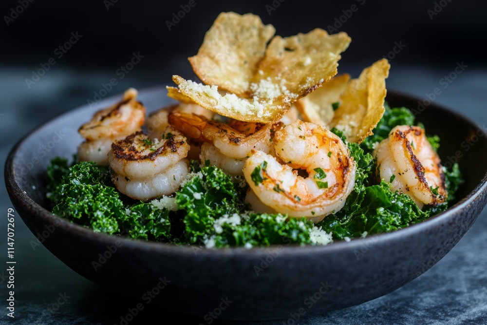 Grilled Shrimp Salad with Kale and Parmesan Grilled Shrimp Salad with Kale and Parmesan