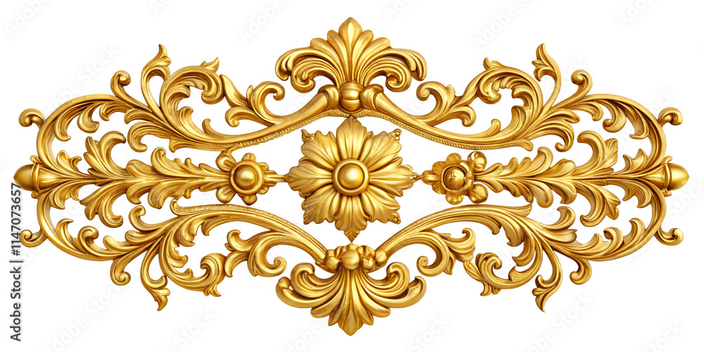 gold ornament on a white background gold ornament on a white background