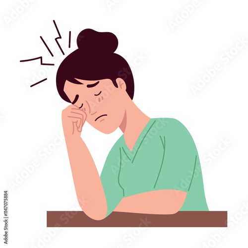 frustrated woman with depression