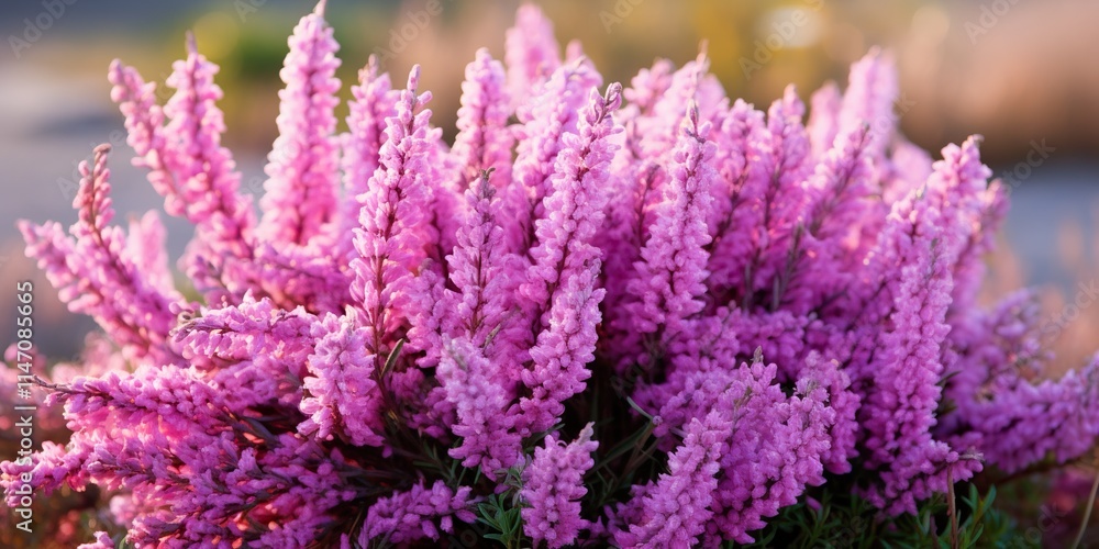 Vibrant Pink Heather Blooms Are Currently in Full Bloom, Showing Their Splendor Vibrant Pink Heather Blooms Are Currently in Full Bloom, Showing Their Splendor