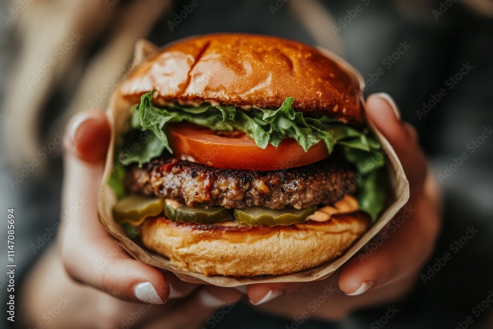 Mouthwatering Plant-Based Burger Mouthwatering Plant-Based Burger
