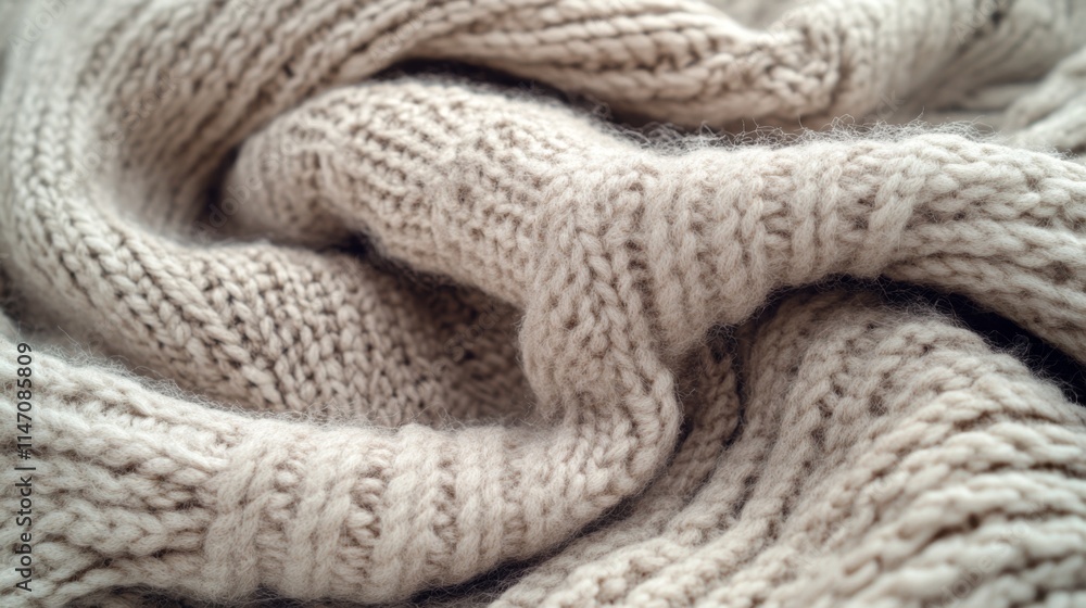 Soft Beige Knitted Wool Texture Background Soft Beige Knitted Wool Texture Background
