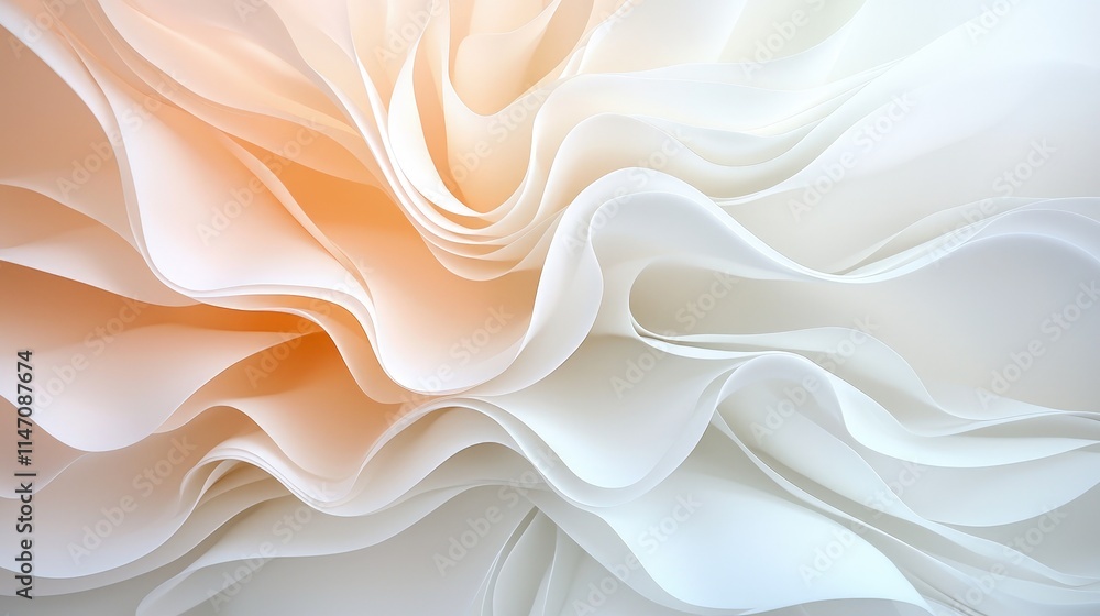 Obraz premium Abstract wavy paper texture background.