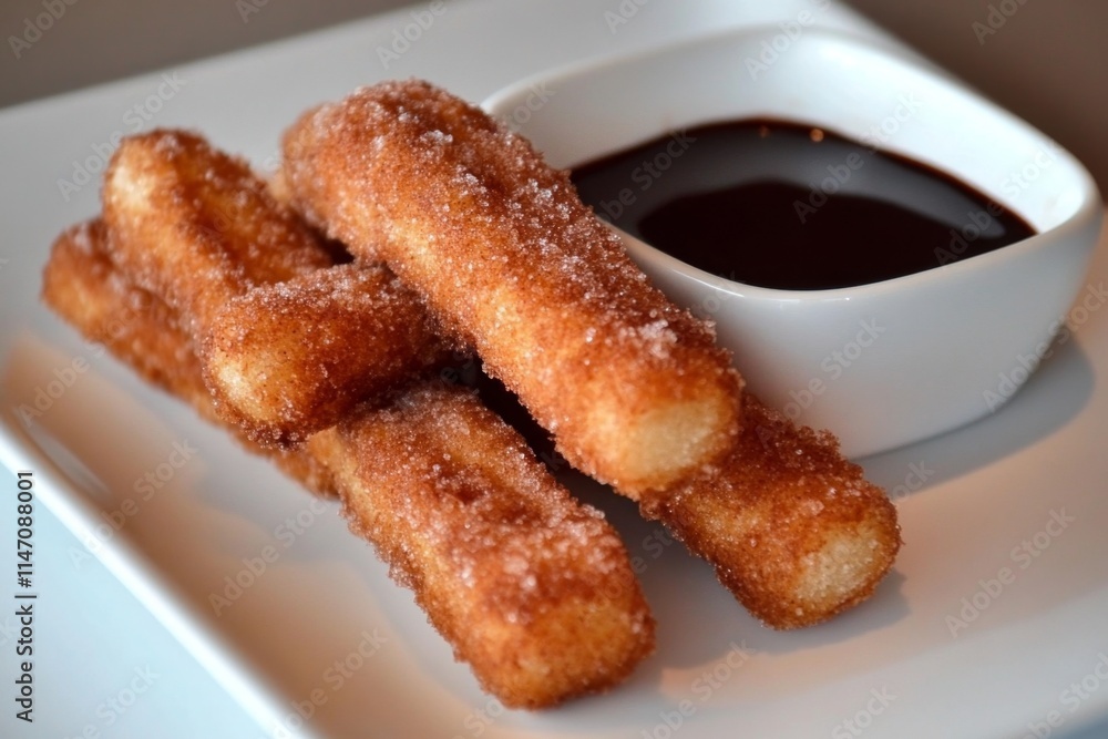 Crispy Sugar-Dusted Churros with Chocolate Dip Crispy Sugar-Dusted Churros with Chocolate Dip